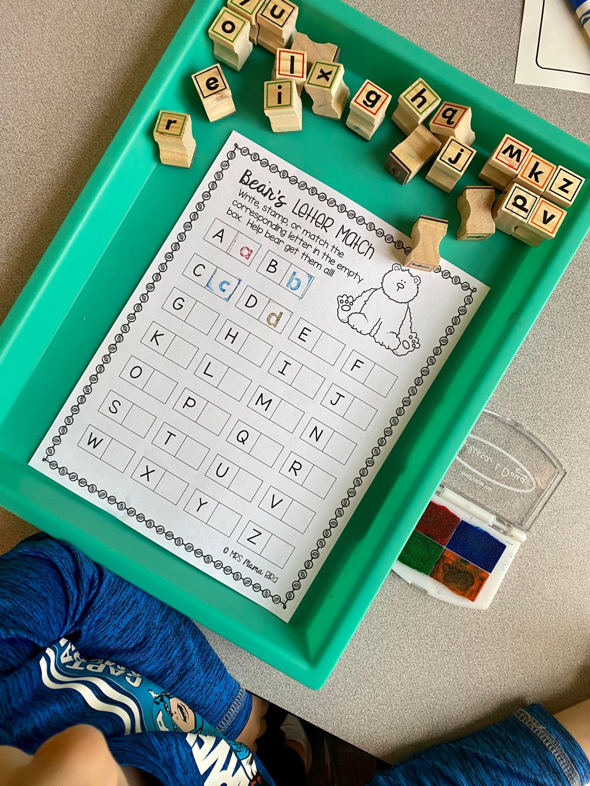 Bear Themed Letter Match Activity for Preschool and Kindergarten *Free ...